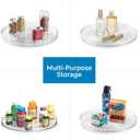 iDesign 14.5-Inch Lazy Susan Organizer - Large Lazy Susan Turntable for Cabinet or Pantry, Clear