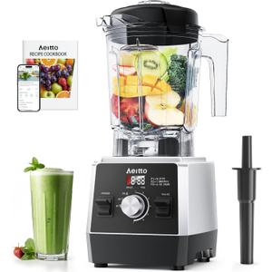 Aeitto Blenders for Kitchen with 68Oz. Large Capacity, 1800W Max Power Smoothie Blender, 3 Preset Programs & 7 Speeds, Professional Countertop Blender for Smoothies, Ice Crush, Generation2 Black