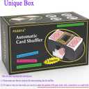 FEIERYA Automatic Card Shuffler 2/1/4/6 Deck,Battery-Operated Electric UNO Poker Shuffler,Playing Card Shuffler for Home Card Game,Travel