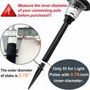 Metal Stakes Solar Lights Replacement Spike - Outdoor Ground Stake for Backyard Garden Lights Landscape Yard Pathway Patio Lamps 8 Pack - Fits 3/4" Poles (0.78" Actual), 5-3/8" Long