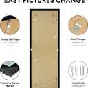 Hongkee 12x36 Picture Frame, Collage Twelve 4x6 with Mat, Wood Style,1 Pack, 12X36 in