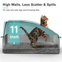 AIPERRO Stainless Steel Litter Box | XL Metal Cat Litter Boxes with Lid