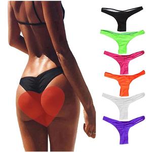 FOCUSSEXY Women's Hot Summer Brazilian Beachwear Bikini Bottom Thong Swimwear, XL