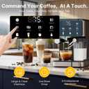 Espresso & Americano Machine with Cold Brew, Iced Coffee Maker with Ground/Capsule Dual Brewing, Touchscreen, Milk Frother, Latte & Cappucinno Maker with 51OZ Water Tank, Self-clean, Black