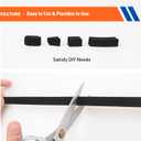 MAGZO Weather Stripping Door Seal, 1/2 Inch Wide X 1/4 Inch Thick Adhesive Foam Tape Soundproof Weatherstripping for Windows, 2 Rolls Total 26FT Black