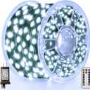 Christmas Lights 1200 LED 394 FT, IP67 Waterproof Christmastree Lights with 8 Modes, Remote Control 3 Timers & Memory Function Xmas Decorations for House and Holiday (Cool White)