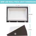 Dimmable 80W LED Wall Pack Light with Dusk to Dawn Photocell, 100-277V 11200LM 400-600W HPS/HID Equiv., 5000K Daylight Outdoor Security Lighting, UL Commercial Wall Mount Lights for Warehouse