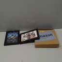 Vertical Horizontal Combo, Double 4x6 Black Wood Foldable Picture Frame, Opening 3.5x5.5, Stand on Desk-top, Portrait and Landscape View