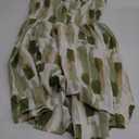 Milumia Women's All Over Print One Shoulder Sleeveless Dress High Waist Flared Short Sundress (Size Large, Green)