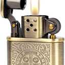 Bronzy Carved Constantine Antique Style Lift Arm Petrol Kerosene Lighter
