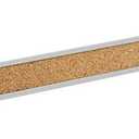 Corksidol Bulletin Bar Strip, Cork Board, Cork Strips, 48" x 1", Classroom, Office, Walls, Cubicle, Aluminum Frame,Include Pins and Adhesive Strip, 1 Pack, (Silver) 