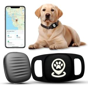 Pet Tracker for Dogs, Dog Tracker Smart Pet Location Tracker with Holder, Smart Item Finder, MFi Certificated Dog Tracking Device, No Monthly Fee, Works with Find My(iOS Only)