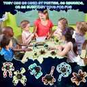 Junkin 24 Pack Sensory Fidget Toys Bulk, Transformable Fidget Spinner Robot Finger Toys, Stress Relief Gyro Spiral Spinners, Classroom Prizes Party Favors Easter Basket Stuffers Gifts for Kids Adults