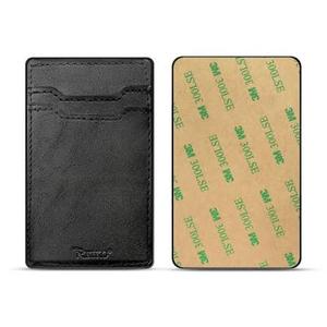 5 x  Leather Adhesive Pocket Card Holder with Two Slots In Black
