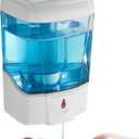 interhasa! Automatic Soap Dispenser Wall Mount 20oz Refillable Liquid Hand Sanitizer Dispenser Commercial Soap Dispenser for Bathroom Support Liquid Gel (White)