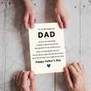 2 x fancu Father’s Day Card Gift for Dad, Happy Father’s Day Decoration for Father from Daughter Son or Kids, Sentimental Appreciation Fathers Card Gift for Dad