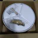 Modern Light Fixture Ceiling Mount Flush Mount Drum Ceiling Light Fixture 3 Light Gold Semi Flush Mount Ceiling Light for Hallway Bedroom Entryway Foyer Office, Gold