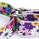 Heavy Duty Nylon Dog Collar, Adjustable Martingale Dog Collar for Walking Training Boy and Girl Dogs Medium Large Dogs (XL:53-62CM, Colourful Little Flowers)