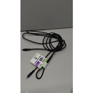 CellCandy USB 10 Ft C to C Braided Cable Black
