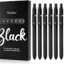2 x thinkor Gel Pens Black Ink, 7 Pcs 0.5mm Quick Dry Fine Point Smooth Writing Pens, Cute Office School Supplies Gifts for Women Student