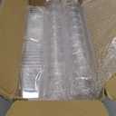 mwellewm 300 Packs Dessert Cups with Spoons, 5 OZ Mini Clear Plastic Dessert Parfait Cup for Party, Square Dessert Shot Glasse Round Goblet Small Reusable Fruit Ice Cream Pudding Appetizer Cup Bowls