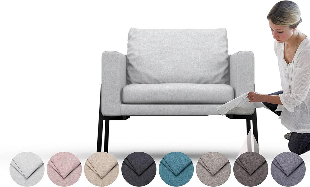 comfortly | Cover for Koarp Armchair, Replacement Slipcover, Heavy Duty 3 pcs Cover, Pets and Stain Proof Durable Nano-Tech Fabric, Easy to Clean & Replace (Cashmere Blends - Silver)