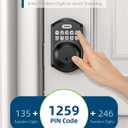 TEEHO TE001 Keyless Entry Door Lock with Keypad - Smart Deadbolt Lock for Front Door with 2 Keys - Auto Lock - Easy Installation - Matte Black