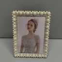 DIKAR 5x7 picture frame with Pearls for Wedding Gifts, Wedding Picture Frame for Tabletop&Wall Mounting Display
