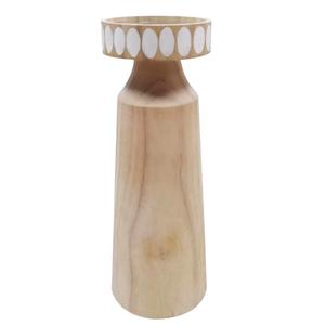 10IN Wood Candle Holder