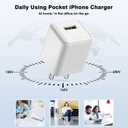 iPhone Charger,[Apple MFi Certified]2Pack iPhone Quick Charging Lightning Cable Data Sync Cord with USB A Wall Charger Block Box Travel Plug Adapter for iPhone 14/13/Pro/Max/XR/X/Xs/Max/8/Plus/SE/iPad