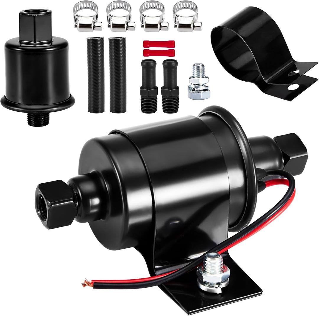 CarBole 4-7 PSI Electric Fuel Pump Low Pressure, 12V Inline Universal Diesel Gasoline Pump for Carburetors Trucks Boats Generator Engine Cars Replacement, E8012S, P60430, EP12S, FD0002, 6414671