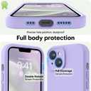 LOVE 3000 Designed for iPhone 14 Case, Premium Silicone with [Soft Anti-Scratch Microfiber Lining] Shockproof Protective Phone Case for Men Women Girls 6.1", Light Purple