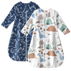 Yoofoss Baby Sleep Sack 6-12 Months, Long Sleeve Sleep Sack 1.5 Tog, Fleece Baby Wearable Blanket with 2-Way Zipper, Soft Warm