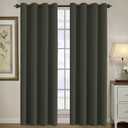 H.VERSAILTEX Blackout Curtain for Living Room Thermal Insulated Window Treatment Curtain Extra Long 84 inch Length Energy Saving Solid Grommet Top Blackout Drape, One Panel, Olive, 52" W x 84" L