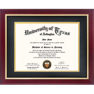 GraduationMall Certificate Documents Diploma Frame Cherry Real Wood with Black Mat 8.5 x 11 /11 x 14