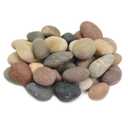 20LB Mixed Stones Pebbles River Rocks, Natural Beach Pebbles, 1-2" Large Decorative Rocks- Ideal for Garden Landscaping, Home Decor, Aquariums, Painting, Crafting and Gifts, Mixed Colors