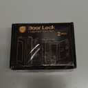 Home Security Door Reinforcement Lock: Metal Door Locks for Front Door Locks for Kids Safety Child Proof Door Latch for Top Deadbolt Lock Home Defender Flip Door Guardian Lock Withstand 800 lbs Inside (Gold)