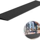 Nuvium 1" Rise Threshold Ramps for Doorways, 2000 Lbs Load Capacity, 35.5" Wide Natural Rubber Power Wheelchair Ramp is Adjustable and Cuttable for Doorways, Curb, Sweeper, Power Scooters, Bathroom