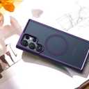 TORRAS Magnetic Shockproof for Samsung Galaxy S24 Ultra Case, Fit for MagSafe, Military Grade Drop Tested, Protective Translucent Matte Slim Case for Samsung S24 Ultra, Deep Purple