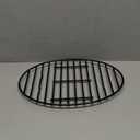 Roasting Rack, Black with Integrated Feet, Enamel Finished, Nonstick, fit for 15 inches oval roasting pan, safety, dishwasher, Great for Basting, Cooking, Drying, Cooling rack. (12.5x 8.5)