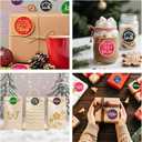Christmas Stickers for Envelope Seals Cards Making Crafts 2 Inch Round Happy Holiday Christmas Label Card Vinyl Stickers for Mailing Baked Goods Gifts Decorative Bag (Joy168)