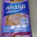 Always Discreet Adult Diapers for Women, Incontinence Underwear, Postpartum Essentials, Disposable Briefs, Max Absorbency, Bladder Leak Protection, Large, 28ct
