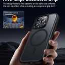 NIMASO for iPhone 16 Pro Case,Compatible with MagSafe,Shockproof Military-Grade Protection Cover, Slim Anti-Yellowing Megnetic Translucent Matte Phone Case for iPhone 16 Pro (6.3 inch), Black