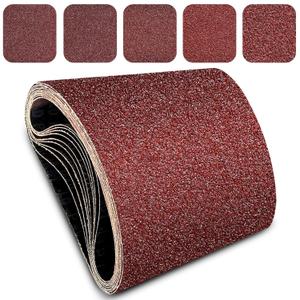 8x19 Inch Floor Sanding Belts 10 Pcs (5 Grit, 2 Each of 40, 60, 80, 100, 120 Grits) Heavy Duty Belt Sander Aluminum Oxide Belt Sander Paper for Wood, Metal, Stainless Steel, Automotive, and Furniture