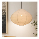 2 PCS Hanging Lamp shade Round 20INCH Blended Linen Pendant Lampshade Handmade Hanging Lantern Minimalist White Lamp Decorations Suitable for the Living room Hallway Bedroom and Kitchen