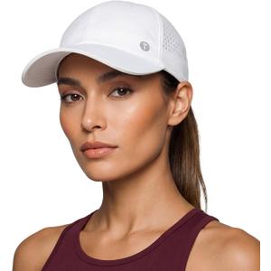 TOP-EX Cooling High Ponytail Everyday Sports Hat for Women, Breathable Comfort Fit for Running Golf Walking, UPF 50+ Foldable (White, M)