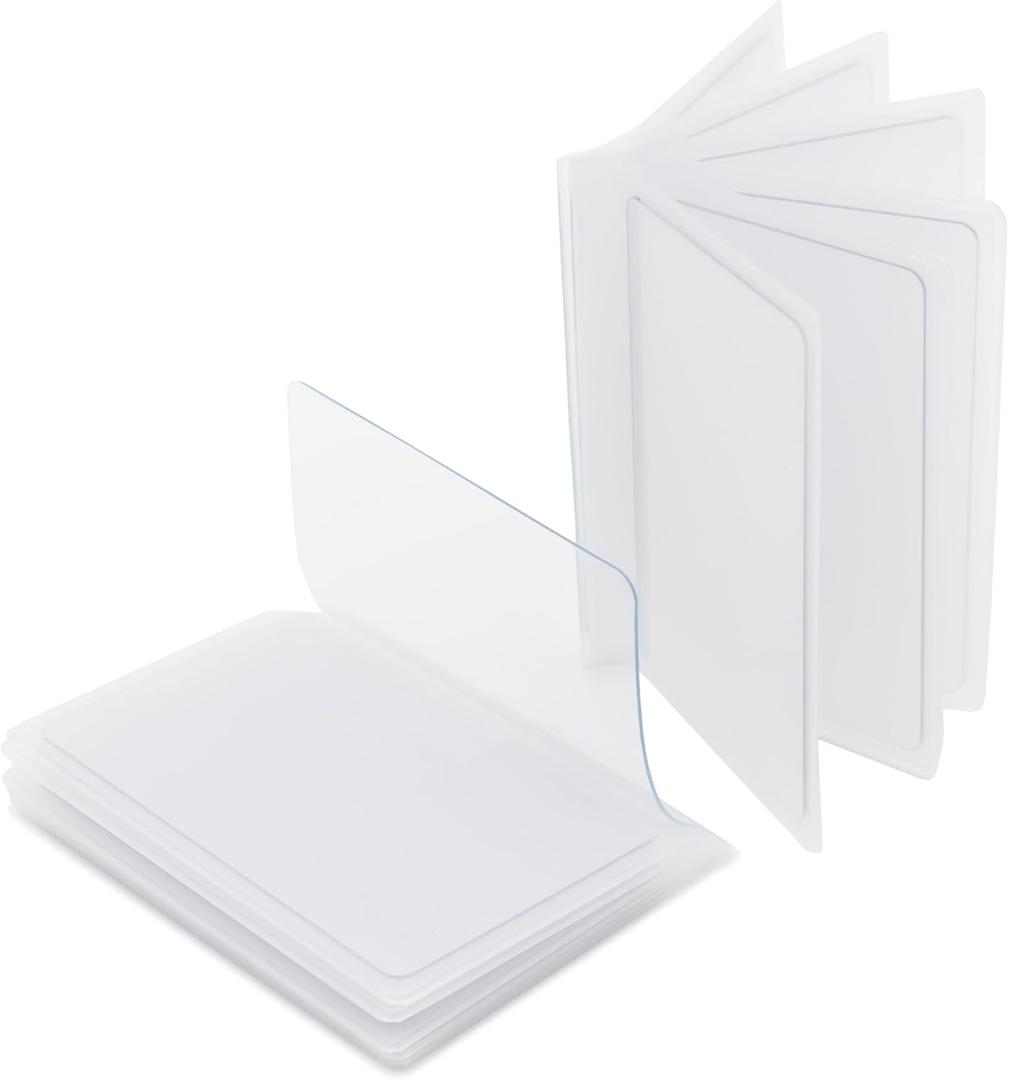 AG Wallets Set of 2 Premium Clear Wallet Inserts - Durable Vinyl Card & Photo Holders, Multiple Styles for Bifold, Trifold & Checkbook Wallets (Trifold_6 Page)