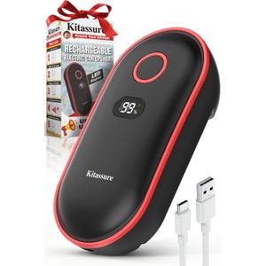 Handsfree Smart Touch Rechargeable Electric Can Opener Easy Flex Side Cut All Can Sizes with LED Display and Smooth Edge Safety for Arthritis & Seniors, Auto Kitchen Gadget (Black)