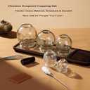 Glass Cupping Set Chinese Traditional Professional Acupoint Cupping Therapy Set for Back Muscle Massage Gift for Family(16PCS)