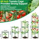 Legigo 2 Pack 65 Inch Tomato Cage for Garden, Heavy-Duty Tomato Trellis Plant Support Stakes, Adjustable Garden Trellis Plant Cage for Climbing Plants Peppers Outdoor Raised Garden Bed and Vegetables